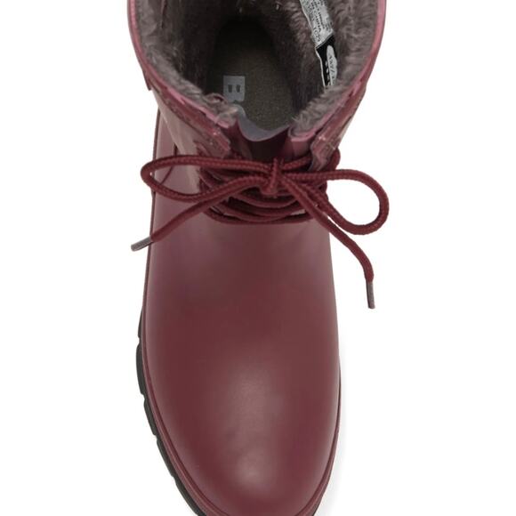 BOGS Amanda Boots Size 6 Burgundy Red Faux Shearling Lined Waterproof Rubber - Picture 8 of 14